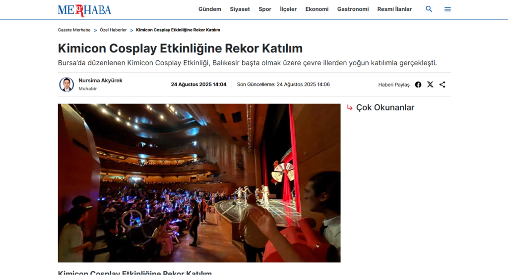 Gazete Merhaba KimiCon 2025 Haberi